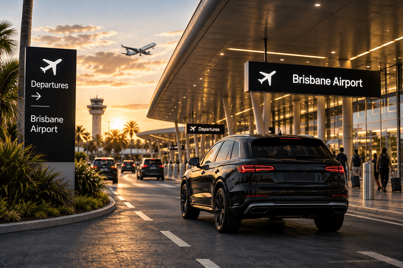 The customer’s vehicle arriving at Brisbane Airport